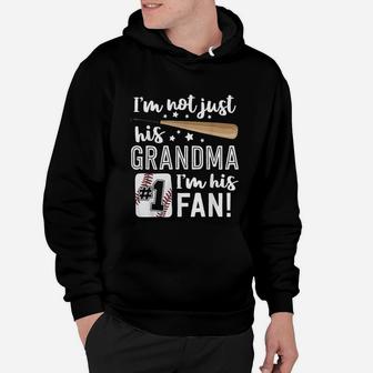 Im Not Just His Grandma Im His 1 Fan Baseball Grandmother Hoodie - Seseable