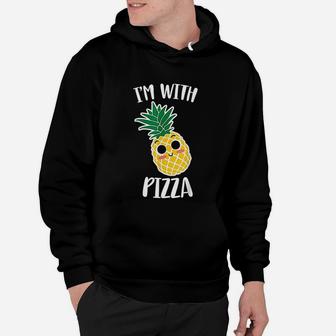 Im With Pizza Funny Halloween Pineapple Pizza Couple Hoodie - Seseable