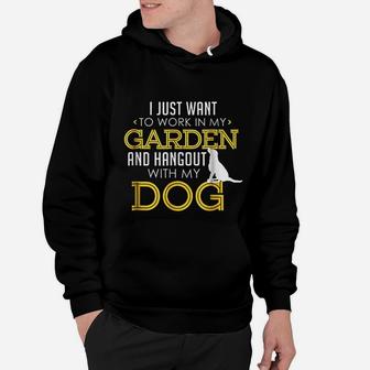 In My Garden And Hangout With My Dog Funny Pet Hoodie - Seseable