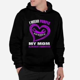 In My Memory Of My Mom Alzheimers Awareness Hoodie - Seseable