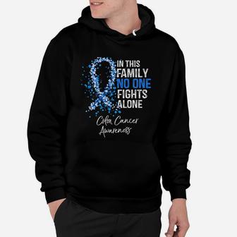 In This Family No One Fights Alone Colon Awareness Hoodie - Seseable