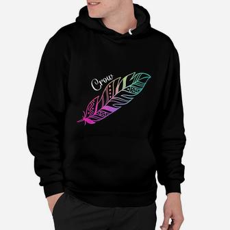 Indigenous Feather Native American Crow Tribe Hoodie - Seseable