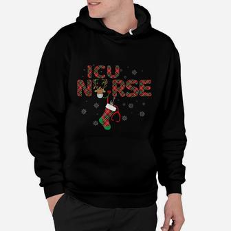 Intensive Care Unit Icu Nurse Christmas Plaid Pattern Hoodie - Seseable