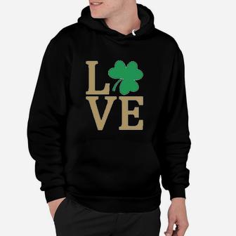 Irish Clover Love St Patricks Day Cute Irish Hoodie - Seseable