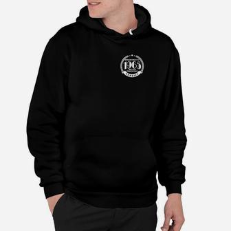 Jahrgang 1965 Badge-Design Schwarzes Herren-Hoodie, Retro Look - Seseable