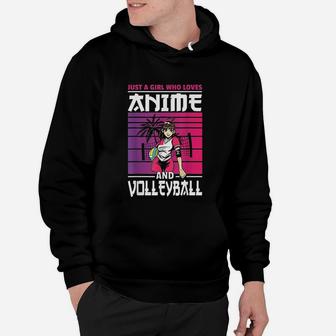 Just A Girl Who Loves Anime And Volleyball Anime Gifts Hoodie - Seseable