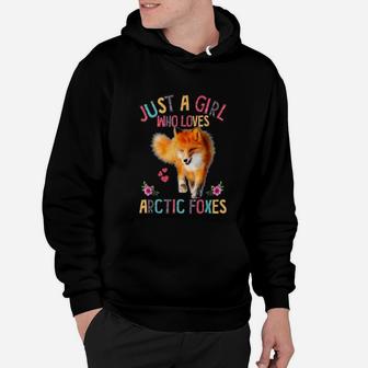 Just A Girl Who Loves Arctic Foxes Cute Fox Hoodie - Seseable