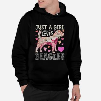 Just A Girl Who Loves Beagles Dog Hoodie - Seseable