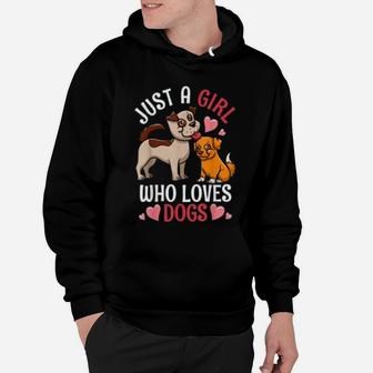 Just A Girl Who Loves Dogs Dog Paws Hoodie - Seseable
