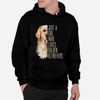 Just A Girl Who Loves Goldens Retriever Dog Hoodie - Seseable