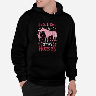 Just A Girl Who Loves Horses Cute Horse Lover Gift Hoodie - Seseable