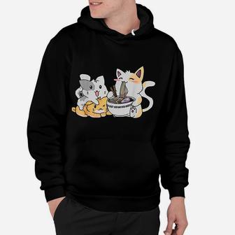 Kawaii Neko Ramen Anime Cat Noodles Hoodie - Seseable