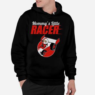 Kids Racer Mommys Little Racer Boys Race Car Driver Hoodie - Seseable