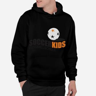 Kinder-Fußball-Hoodie Soccer Kids, Schwarz mit Logo-Design - Seseable