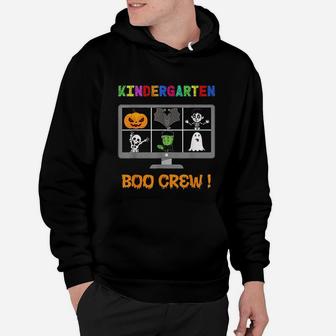 Kindergarten Boo Crew Virtual Learning Teacher Halloween Hoodie - Seseable