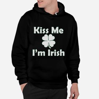 Kiss Me I Am Irish Four Leaf Beer St Patricks Day Hoodie - Seseable