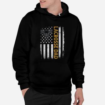 Lacrosse Dad American Flag 4th Of July Fathers Day Hoodie
