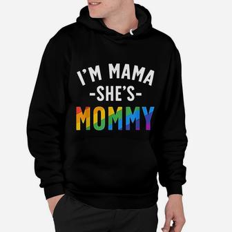 Lesbian Mom Gift Gay Pride I Am Mama She Is Mommy Lgbt Hoodie - Seseable