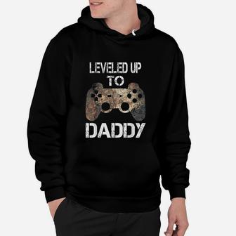 Leveled Up To Daddy New First Time Promoted To Father Gamer Hoodie - Seseable