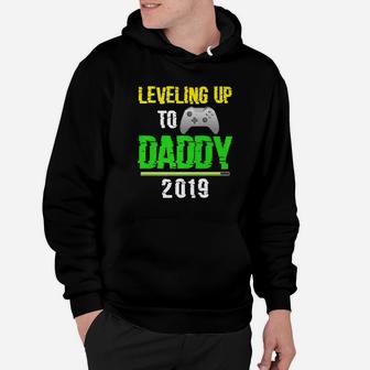 Leveling Up To Daddy 2019 Promoted To Dad Video Game Premium Hoodie - Seseable