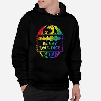 Lgbt Dungeons And Dragons Dice D20 Be Gay Roll Dice Hoodie - Seseable