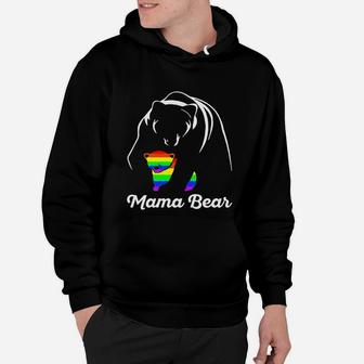 Lgbt Mom Mama Bear Lgbt Shirts Mothers Gift Rainbow Shirt Hoodie - Seseable