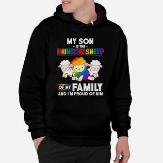 Lgbt My Son Is The Rainbow Sheep Mom Mothers Day Hoodie - Seseable