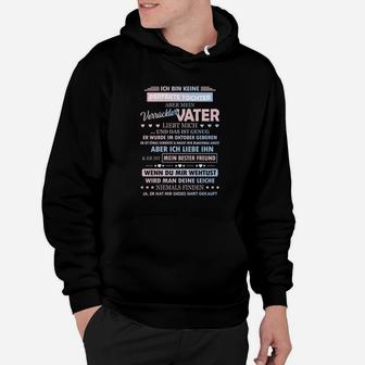 Liebevoller Vater Spruch Schwarzes Hoodie, Perfekt für Vatertag - Seseable