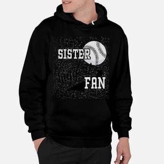 Little Sister And Biggest Fan Baseball Hoodie - Seseable