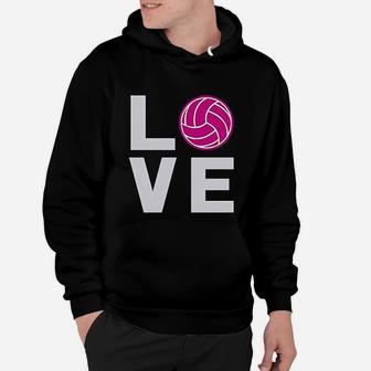 Love Volleyball Gift For Volleyball Lovers Players Hoodie - Seseable