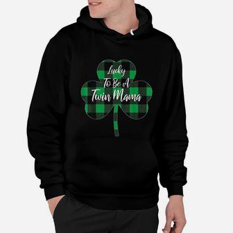 Lucky To Be A Twin Mama Hoodie - Seseable