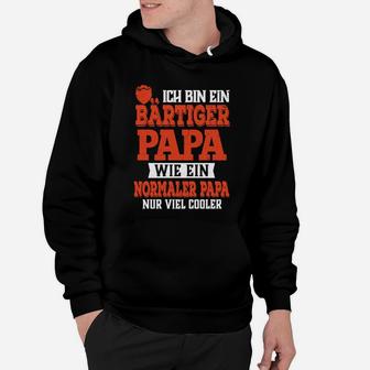 Lustiges Bartiger Papa Hoodie, Cool & Schwarz mit Spruch - Seseable