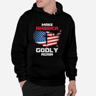 Make America Godly Again Flag Hoodie - Seseable