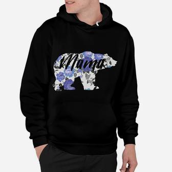 Mama Bear Mothers Day Gifts Mom Floral Pattern Flower Hoodie - Seseable