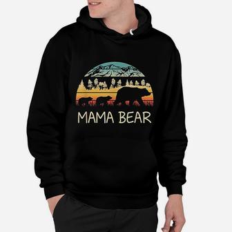 Mama Bear Retro Mountains Mothers Day Hoodie - Seseable