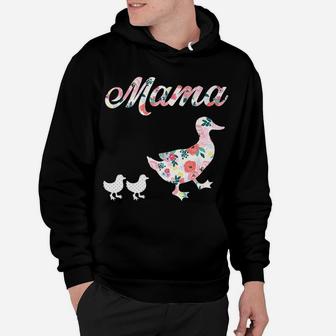 Mama Duck Mom Of 2 Mother Duck Hoodie - Seseable