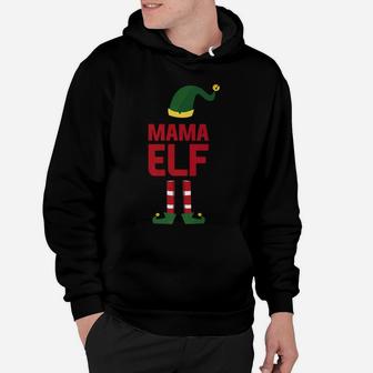 Mama Elf Christmas Season Dad Mom Matching Pajama Hoodie - Seseable