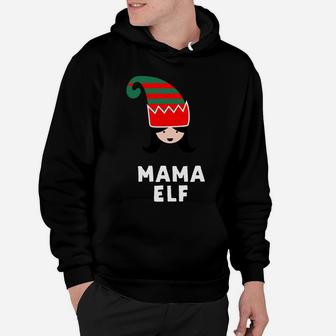 Mama Elf Matching Family Christmas Outfit For Pjs Hoodie - Seseable
