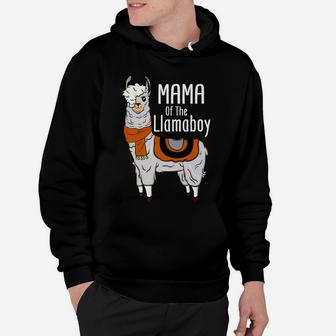 Mama Of The Llamaboy Funny Wild Hair Llama Hoodie - Seseable