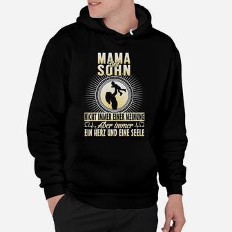 Mama-Sohn Herz & Seele Themen-Hoodie, Spruch Design - Seseable