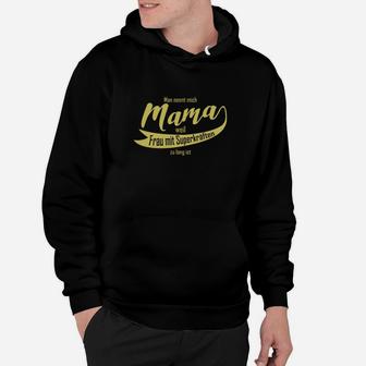 Mama Superheldin Schwarzes Hoodie, Idee für Muttertag - Seseable