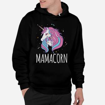 Mamacorn Mama Unicorn Mom And Baby Gift Hoodie - Seseable