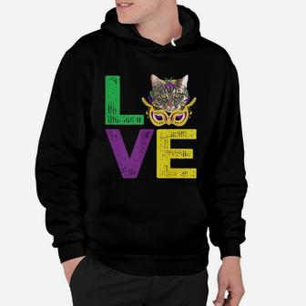 Mardi Gras Fat Tuesday Costume Love European Shorthair Funny Gift For Cat Lovers Hoodie - Seseable
