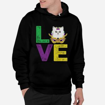 Mardi Gras Fat Tuesday Costume Love Persian Funny Gift For Cat Lovers Hoodie - Seseable