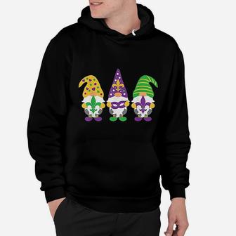 Mardi Gras Gnomes Funny Jester Hat Three Gnomes Lovers Gifts Hoodie - Seseable