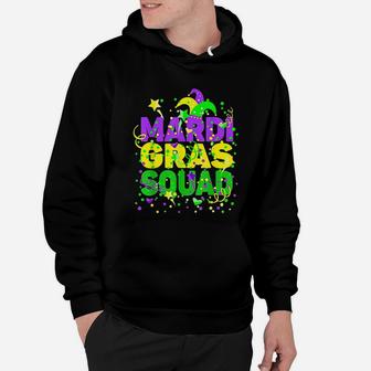 Mardi Gras Squad Party Costume Outfit Funny Mardi Gras Hoodie - Seseable