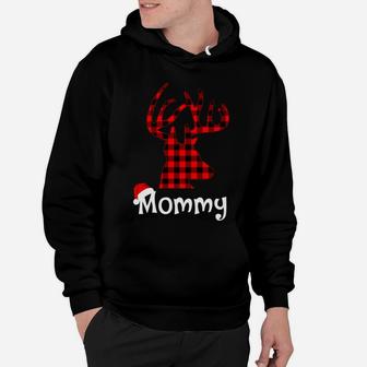 Matching Family Christmas Plaid Reindeer Mommy Tshir Hoodie