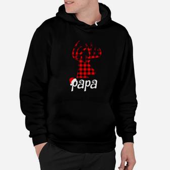 Matching Family Christmas Shirts Plaid Reindeer Papa Hoodie | Seseable FR