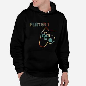 Matching Gamer Couple Tee Player 1 Player 2 Hoodie - Seseable