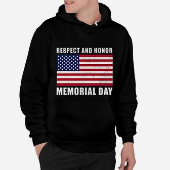 Memorial Day Gift Respect And Honor Memorial Day Hoodie - Seseable